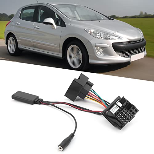 Tefola Auto Bluetooth 5.0 AUX IN Kabel Audio Adapter, Bluetooth AUX Adapter Passend für Citroen C2/C3/C4/C5/C6 Mit Mikrofon von Tefola