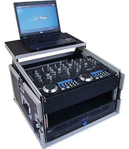 Tego Pro 27268 Winkelrack 4/10 HE mit Laptop Ablage - Kombi Case, L-Rack, DJ Rack 19" von Tego Pro