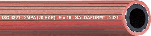 50 Mtr. Teguma Acetylenschlauch SALDAFORM®/ROT ID 8,0mm Wandst.3,5mm AD 15,0mm von Teguma