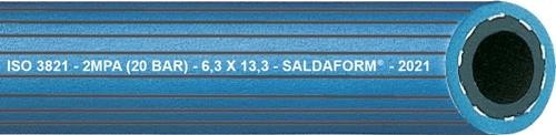 50 Mtr. Teguma Sauerstoffschl.SALDAFORM®/BLAU ID12,5mm Wandst.5,0mm gerieft von Teguma