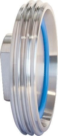 Teguma Milchrohrverschraubung Endstopfen VA (1.4301) 50 Nenn-Gr.78x1/6 Zoll von Teguma