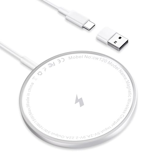 Wireless Charger iPhone Induktives Ladegerät 15W, Kabelloses Ladegerät iPhone Induktive Ladestation Mag-Safe Ladegerät für Apple iPhone 15 Pro Max/15 Plus/15 Pro/15/14 Pro Max/14 Plus/14/13/12,AirPods von Teione