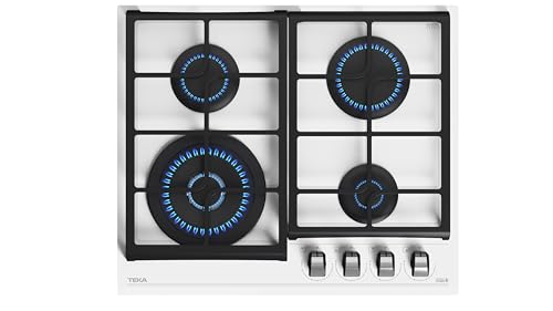 Teka 112570168, Gaskochfeld, 60 cm GZC 64320 XBC WH (E4), Urban white glass von Teka