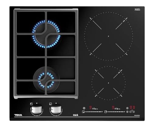 Teka 112570203, Induktions- und Gaskochfeld, 60 cm JZC 64322 ABC BK (E4), Black glass von Teka