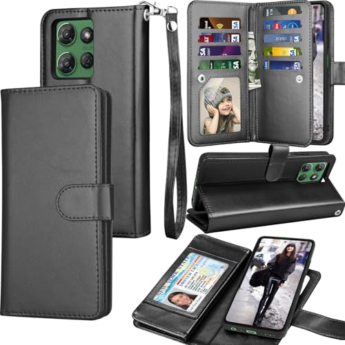 Tekcoo Schutzhülle für Motorola Moto G Power 5G | nur 2025 | XT2515, PU-Leder, Ausweis, Bargeld, Kreditkartenfächer, Tragetasche, Folio-Klapphülle [abnehmbare magnetische Hartschalen] Umhängeband von Tekcoo