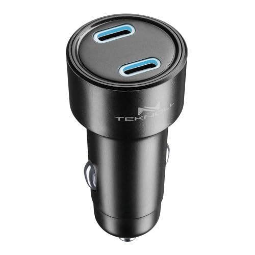 Teknoll - Schnellladegerät 65 W -2 Anschlüsse: 1 x USB-C 20 W PD + 1 x USB-C 45 W PD - Aktive LED - Sicheres Laden im Auto - Geeignet für alle Smartphones - Schwarz Teknoll - Schnellladegerät 65 W -2 Anschlüsse: 1 x USB-C 20 W PD + 1 x USB-C 45 W PD - Aktive LED - Sicheres Laden im Auto - Geeignet für alle Smartphones - Schwarz von Teknoll