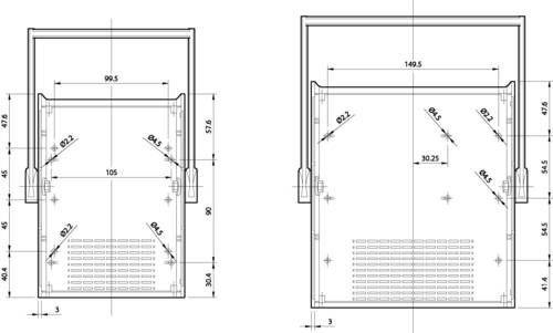 TEKO AUS 55.5 Tisch-Gehäuse 198 x 178 x 108 Polystyrol (EPS), Aluminium Hellgrau 1St. von Teko