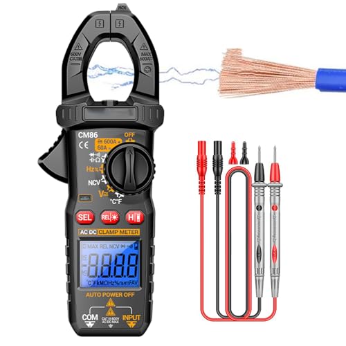 AMP -Messgerät, Klemmmultimeter, Spannungstester, 6000 Zählungen Multifunktionales Klemmmesser mit Hintergrundbeleuchtung Taschenlampe für AMP -Messgerät, Klemmmultimeter, Spannungstester, 6000 Zählungen Multifunktionales Klemmmesser mit Hintergrundbeleuchtung Taschenlampe für von Teksome