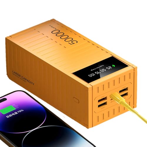 Portable Powers Bank, 66W schnelles Ladekanal mit Einer Kapazität von 50000 mAh, kreative Containerform Energy Bank mit LED -Display für das Wandercamping -Notfall Portable Powers Bank, 66W schnelles Ladekanal mit Einer Kapazität von 50000 mAh, kreative Containerform Energy Bank mit LED -Display für das Wandercamping -Notfall von Teksome