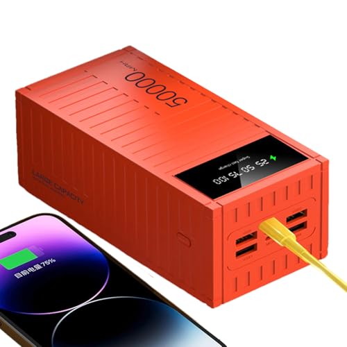 Portable Powers Bank, 66W schnelles Ladekanal mit Einer Kapazität von 50000 mAh, kreative Containerform Energy Bank mit LED -Display für das Wandercamping -Notfall Portable Powers Bank, 66W schnelles Ladekanal mit Einer Kapazität von 50000 mAh, kreative Containerform Energy Bank mit LED -Display für das Wandercamping -Notfall von Teksome