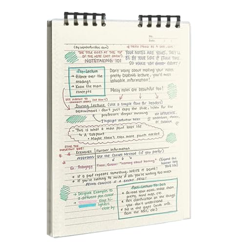 Teksome Arbeitsnotizbuch Für Meetings - Spiralbindung mit Lineatur - 60 Blatt Lose-Blatt-Papier Notizblock für Schule Universität Schüler Studenten Kinder Lehrer Teksome Arbeitsnotizbuch Für Meetings - Spiralbindung mit Lineatur - 60 Blatt Lose-Blatt-Papier Notizblock für Schule Universität Schüler Studenten Kinder Lehrer von Teksome