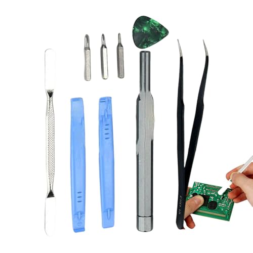 Teksome Handy-Hebelwerkzeuge, professionelles Metall-Hebelwerkzeug, Hebelentfernungszubehör, antistatisches Pinzetten-Set für Handy, Computer, Laptops und Tablets Teksome Handy-Hebelwerkzeuge, professionelles Metall-Hebelwerkzeug, Hebelentfernungszubehör, antistatisches Pinzetten-Set für Handy, Computer, Laptops und Tablets von Teksome