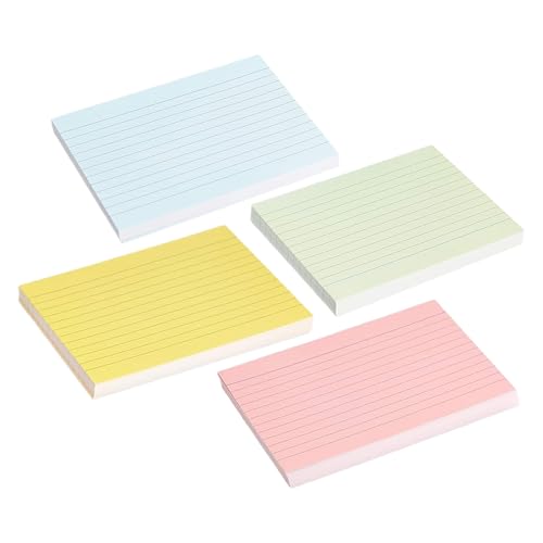 Teksome Lernkarten - 4-fach Memo Notizblock,Liniertes Kartonpapier Block für Unterrichtsvorbereitung Prüfungsplanung Journaling Brainstorming Organisation Teksome Lernkarten - 4-fach Memo Notizblock,Liniertes Kartonpapier Block für Unterrichtsvorbereitung Prüfungsplanung Journaling Brainstorming Organisation von Teksome