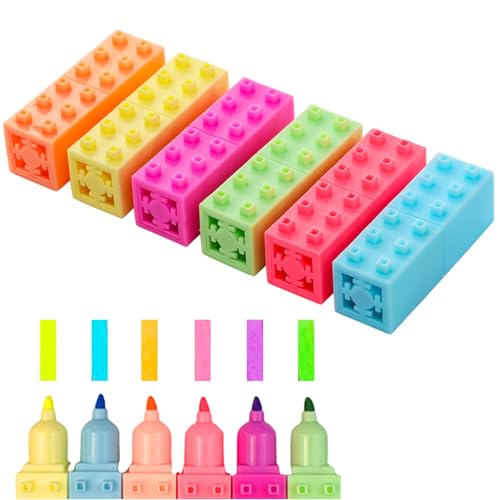 Tel Charme * 12 Stück Mini Highlighter 6 Farbige, Mini Kinder Highlighter, Baustein Highlighter, geeignet als Geburtstagsgeschenke und Werbegeschenke für Kinder Tel Charme * 12 Stück Mini Highlighter 6 Farbige, Mini Kinder Highlighter, Baustein Highlighter, geeignet als Geburtstagsgeschenke und Werbegeschenke für Kinder von Tel Charme *