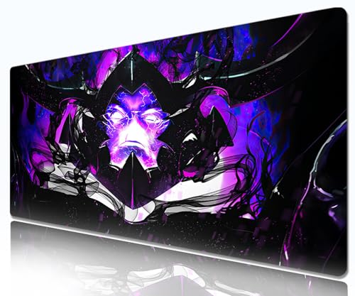 Solo Leveling Mousepad | Grand Mouse Pad Solo Leveling | Blau | XXL 800 x 300 mm | Schreibtischunterlage wasserdicht - rutschfest, Sung Jin-woo von Telabakolu