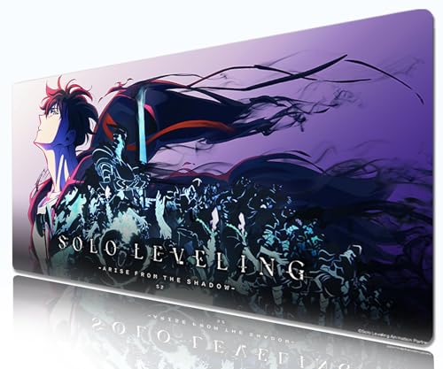 Solo Leveling Mousepad | Grand Mouse Pad Solo Leveling | Blau | XXL 800 x 300 mm | Schreibtischunterlage wasserdicht - rutschfest, Sung Jin-woo von Telabakolu