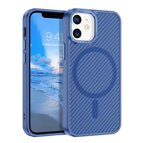 Telaso Magnetisch Hülle für iPhone 12 Mini Hülle für MagSafe Magnetkraft Handyhülle iPhone 12 Mini Case Kohlefasertextur-Design Stoßfest Schutzhülle Cover für iPhone 12 Mini 5.4" Blau Telaso Magnetisch Hülle für iPhone 12 Mini Hülle für MagSafe Magnetkraft Handyhülle iPhone 12 Mini Case Kohlefasertextur-Design Stoßfest Schutzhülle Cover für iPhone 12 Mini 5.4" Blau von Telaso