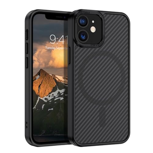 Telaso Magnetisch Hülle für iPhone 12 Mini Hülle für MagSafe Magnetkraft Handyhülle iPhone 12 Mini Case Kohlefasertextur-Design Stoßfest Schutzhülle Cover für iPhone 12 Mini 5.4" Schwarz Telaso Magnetisch Hülle für iPhone 12 Mini Hülle für MagSafe Magnetkraft Handyhülle iPhone 12 Mini Case Kohlefasertextur-Design Stoßfest Schutzhülle Cover für iPhone 12 Mini 5.4" Schwarz von Telaso