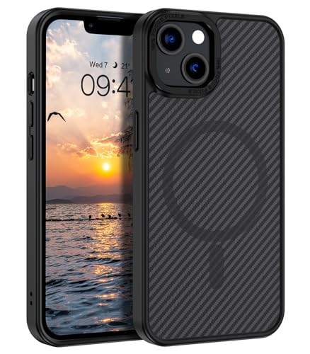 Telaso Magnetisch Hülle für iPhone 13 Mini Hülle für MagSafe Magnetkraft Handyhülle iPhone 13 Mini Case Kohlefasertextur-Design Stoßfest Schutzhülle Cover für iPhone 13 Mini 5.4" Schwarz Telaso Magnetisch Hülle für iPhone 13 Mini Hülle für MagSafe Magnetkraft Handyhülle iPhone 13 Mini Case Kohlefasertextur-Design Stoßfest Schutzhülle Cover für iPhone 13 Mini 5.4" Schwarz von Telaso