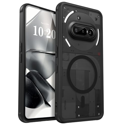 Telaso Magnetisch für Nothing Phone 3a Hülle, Mattiert Handyhülle für Nothing Phone 3a Case, Kompatibel mit MagSafe, Schutzhülle Cover für Nothing Phone 3a Stoßfest und Sturzsichere, Schwarze von Telaso