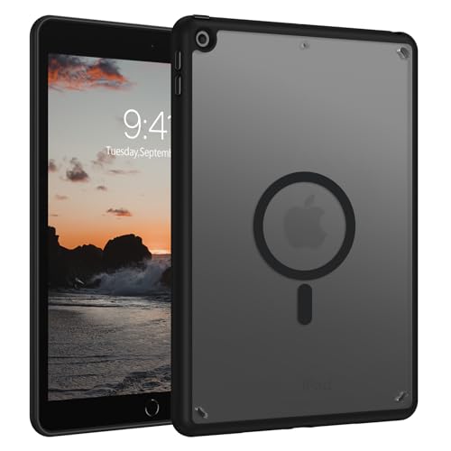 Telaso Magnetische Schutzhülle für iPad 9. Generation/iPad 8. Generation/iPad 7. Generation, iPad 10,2 Zoll 2021/2020/2019, durchscheinende, matte Rückseite, weiche TPU-Stoßstange, Militärqualität Telaso Magnetische Schutzhülle für iPad 9. Generation/iPad 8. Generation/iPad 7. Generation, iPad 10,2 Zoll 2021/2020/2019, durchscheinende, matte Rückseite, weiche TPU-Stoßstange, Militärqualität von Telaso