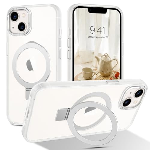 Telaso Magnetische Schutzhülle für iPhone 13 Mini, kompatibel mit Magsafe mit magnetischem Ständer, Ringhalter, durchscheinende matte Rückseite, TPU-Stoßdämpfer, militärische Qualität, Schutzhülle für Telaso Magnetische Schutzhülle für iPhone 13 Mini, kompatibel mit Magsafe mit magnetischem Ständer, Ringhalter, durchscheinende matte Rückseite, TPU-Stoßdämpfer, militärische Qualität, Schutzhülle für von Telaso