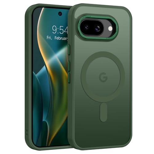 Telaso Schutzhülle für Google Pixel 9a, kompatibel mit MagSafe, hautfreundlich, magnetisch, dünn, stoßfest, für Google Pixel 9a 6,3 Zoll, durchscheinendes mattes Grün Telaso Schutzhülle für Google Pixel 9a, kompatibel mit MagSafe, hautfreundlich, magnetisch, dünn, stoßfest, für Google Pixel 9a 6,3 Zoll, durchscheinendes mattes Grün von Telaso