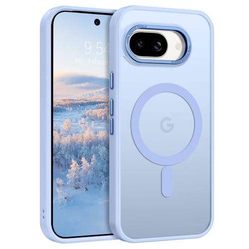 Telaso Schutzhülle für Google Pixel 9a, kompatibel mit Magsafe, durchscheinende, matte Rückseite, weiche TPU-Stoßstange, Militärqualität, Google Pixel 9a, für Damen und Herren, Blau Telaso Schutzhülle für Google Pixel 9a, kompatibel mit Magsafe, durchscheinende, matte Rückseite, weiche TPU-Stoßstange, Militärqualität, Google Pixel 9a, für Damen und Herren, Blau von Telaso