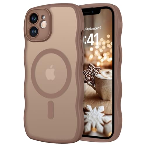 Telaso Schutzhülle für iPhone 11, kompatibel mit Magsafe-Wellenrahmen-Design, durchscheinende, matte Rückseite, Silikon, Stoßschutz, Militärqualität, magnetische Handyhülle, iPhone 11 für Frauen und Telaso Schutzhülle für iPhone 11, kompatibel mit Magsafe-Wellenrahmen-Design, durchscheinende, matte Rückseite, Silikon, Stoßschutz, Militärqualität, magnetische Handyhülle, iPhone 11 für Frauen und von Telaso
