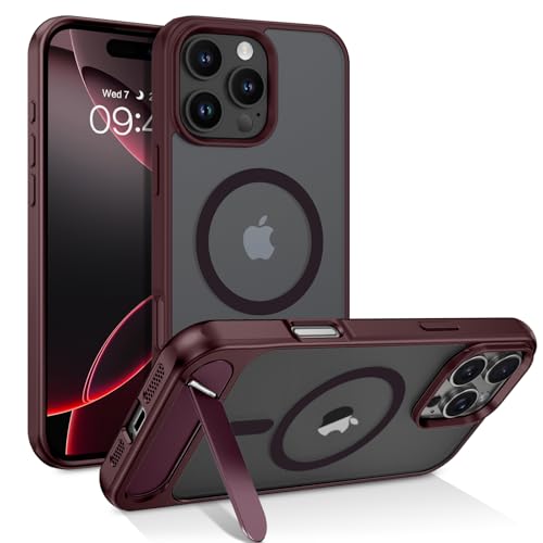 Telaso Schutzhülle für iPhone 16 Pro Max 6,9 Zoll, kompatibel mit MagSafe, unsichtbarer Ständer, transparent, matt, dünn, stoßfest, Schutzhülle für iPhone 16 Pro Max, Anti-Fingerabdruck, kratzfest Telaso Schutzhülle für iPhone 16 Pro Max 6,9 Zoll, kompatibel mit MagSafe, unsichtbarer Ständer, transparent, matt, dünn, stoßfest, Schutzhülle für iPhone 16 Pro Max, Anti-Fingerabdruck, kratzfest von Telaso