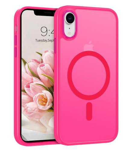 Telaso Schutzhülle für iPhone XR, kompatibel mit Magsafe, kabelloses Laden, durchscheinend, matt, stoßfest, rutschfest, militärische Qualität, Anti-Gelb, magnetische Schutzhülle für iPhone XR, Hot Telaso Schutzhülle für iPhone XR, kompatibel mit Magsafe, kabelloses Laden, durchscheinend, matt, stoßfest, rutschfest, militärische Qualität, Anti-Gelb, magnetische Schutzhülle für iPhone XR, Hot von Telaso