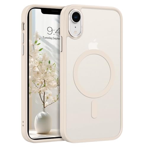 Telaso Schutzhülle für iPhone XR, kompatibel mit Magsafe, kabelloses Laden, durchscheinend, matte Rückseite, kratzfest, Anti-Gelb, Ganzkörperschutz, stark magnetisch, für iPhone XR, Stein Telaso Schutzhülle für iPhone XR, kompatibel mit Magsafe, kabelloses Laden, durchscheinend, matte Rückseite, kratzfest, Anti-Gelb, Ganzkörperschutz, stark magnetisch, für iPhone XR, Stein von Telaso