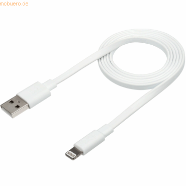 Telco Accessories Xtorm Flat USB to Lightning cable (1m) White von Telco Accessories