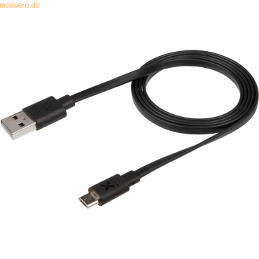 Telco Accessories Xtorm Flat USB to Micro USB cable (1m) Black von Telco Accessories