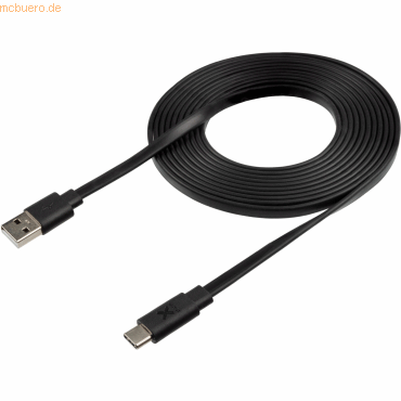 Telco Accessories Xtorm Flat USB to USB-C cable (3m) Black von Telco Accessories