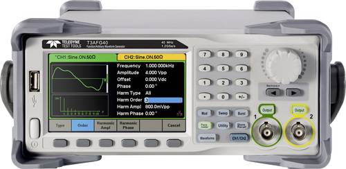 Teledyne LeCroy T3AFG40 Funktionsgenerator netzbetrieben 0.000001Hz - 40MHz 2-Kanal Arbiträr, Dreie von Teledyne LeCroy