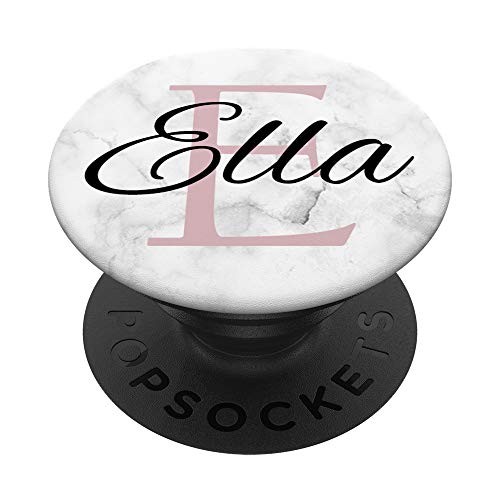 Ella Rose Rosa Monogramm Buchstabe E Mädchen personalisiert - PopSockets Ausziehbarer Sockel und Griff für Smartphones und Tablets von Telefon 4 U Designs