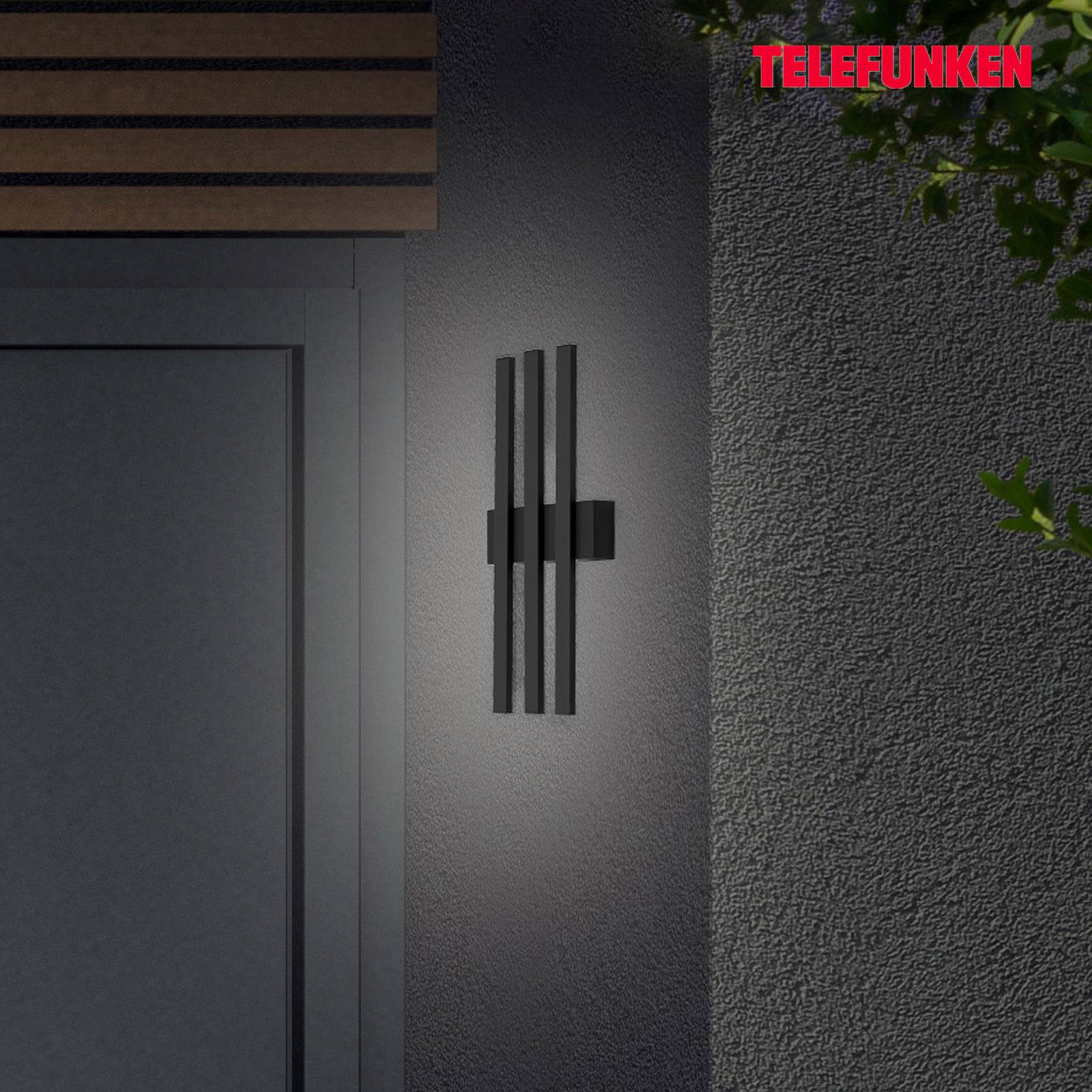 LED-Außenwandleuchte Graz indirekt 3-flg. schwarz LED-Außenwandleuchte Graz indirekt 3-flg. schwarz von Telefunken