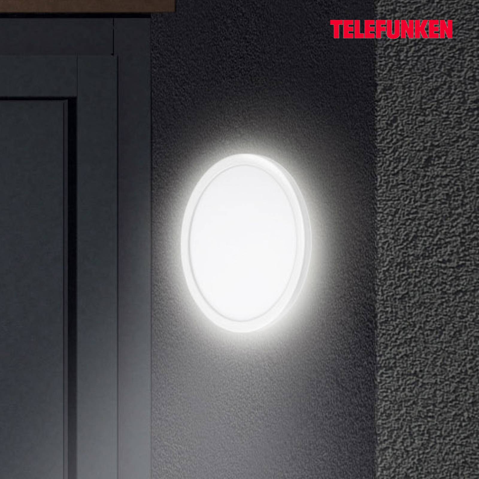 LED-Außenwandleuchte Nizza, Ø 28cm, weiß, 4.000K LED-Außenwandleuchte Nizza, Ø 28cm, weiß, 4.000K von Telefunken