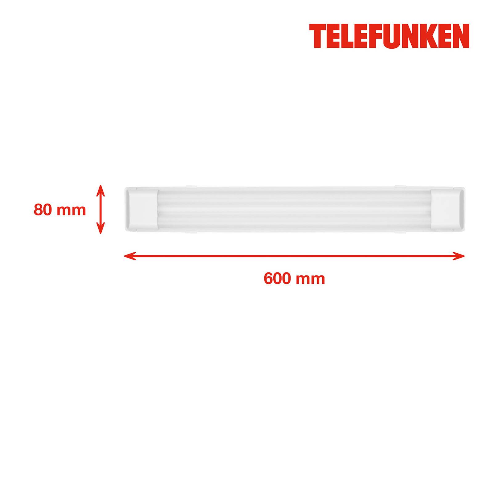 LED-Deckenleuchte Maat, Länge 60cm, weiß, 840 von Telefunken