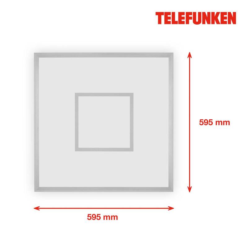 LED-Panel Magic Cento silber CCT RGB 60x60cm von Telefunken