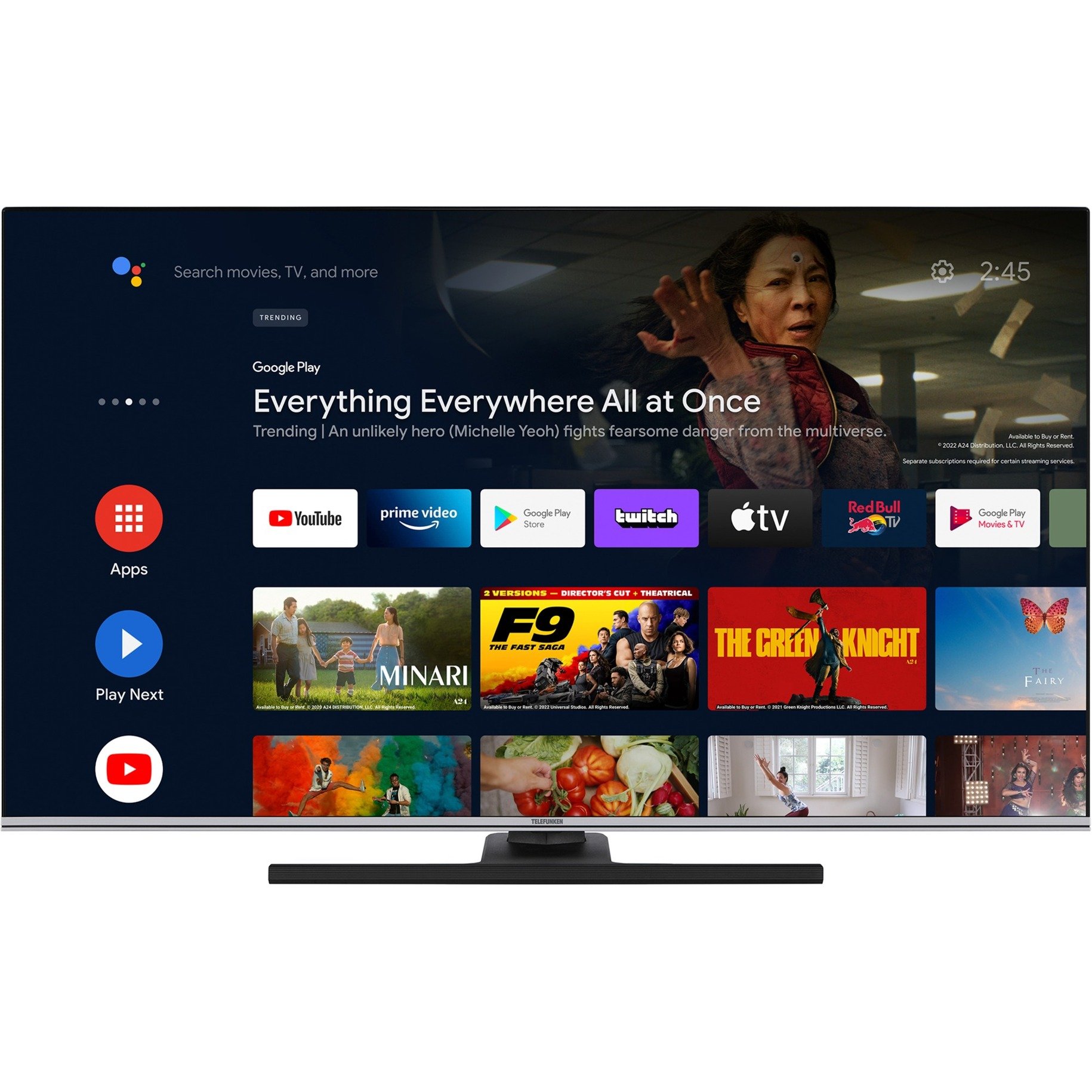 QU50AN900M, QLED-Fernseher QU50AN900M, QLED-Fernseher von Telefunken