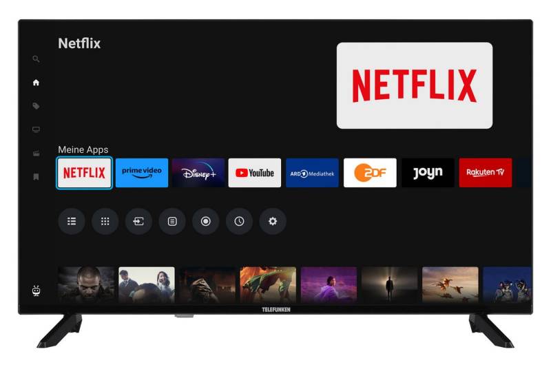 Telefunken D32F751X7CW LCD-LED Fernseher (80 cm/32 Zoll, Full HD, Smart TV powered by TiVo, Smart TV powered by TiVo, HDR, Triple-Tuner, 6 Monate HD+ inkl) von Telefunken