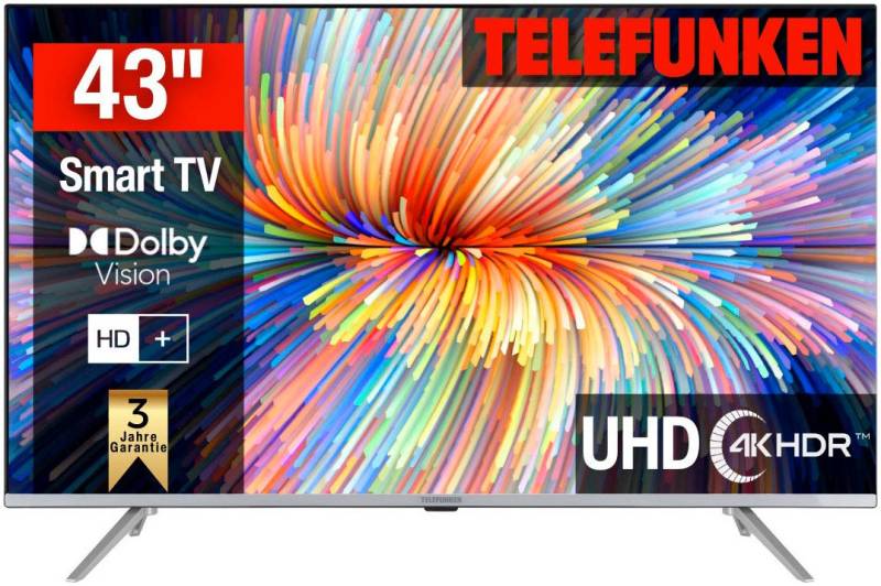 Telefunken D43V850M5CWH LED-Fernseher (108 cm/43 Zoll, 4K Ultra HD, Smart-TV) von Telefunken