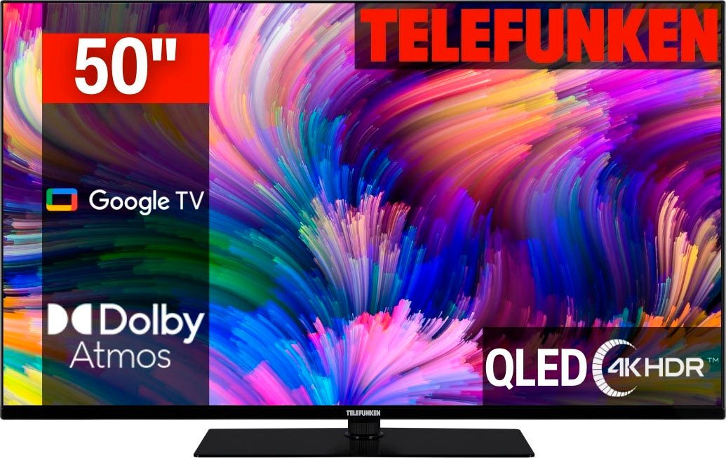 Telefunken D50Q700M6CW QLED-Fernseher (126 cm/50 Zoll, 4K Ultra HD, Google TV, Smart-TV) von Telefunken
