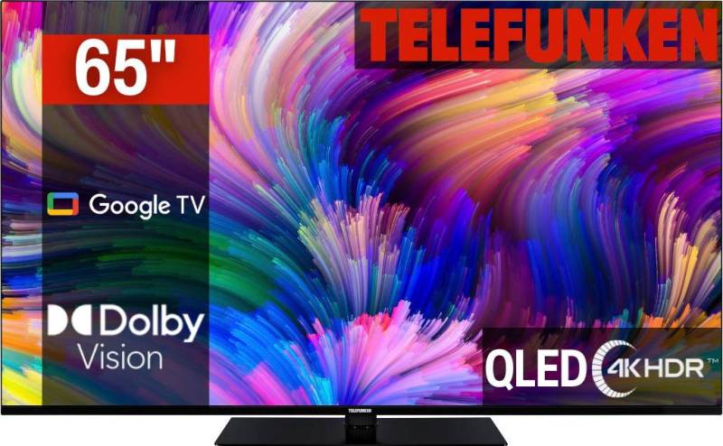 Telefunken D65Q700M6CW QLED-Fernseher (164 cm/65 Zoll, 4K Ultra HD, Google TV, Smart-TV) von Telefunken