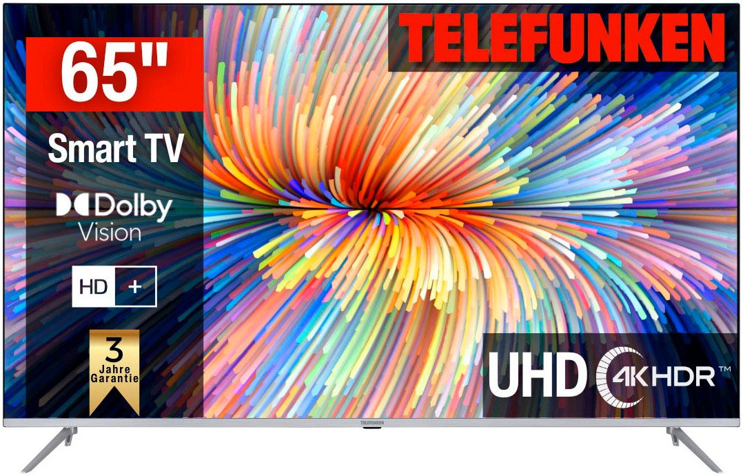 Telefunken D65V850M5CWHI LED-Fernseher (164 cm/65 Zoll, 4K Ultra HD, Smart-TV) von Telefunken