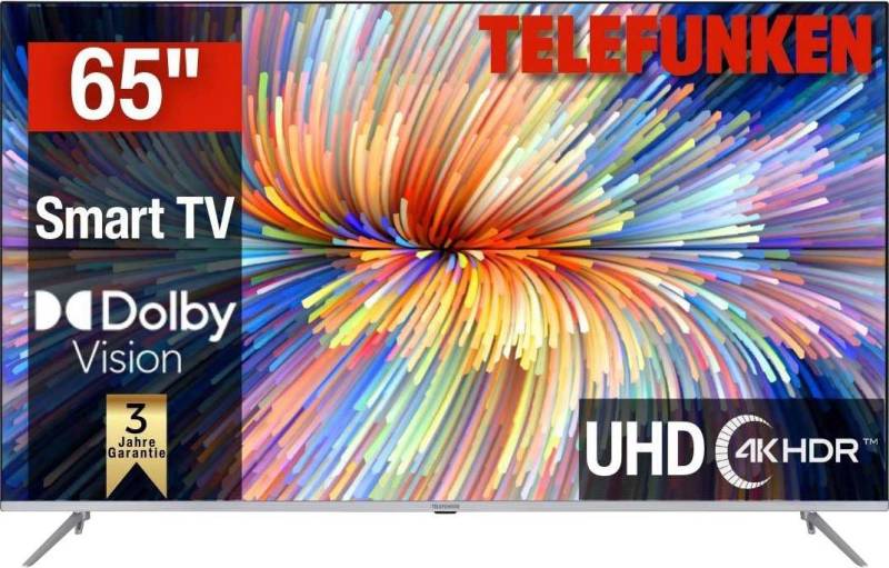 Telefunken D65V850M5CWHI LED-Fernseher (164 cm/65 Zoll, 4K Ultra HD, Smart-TV) von Telefunken