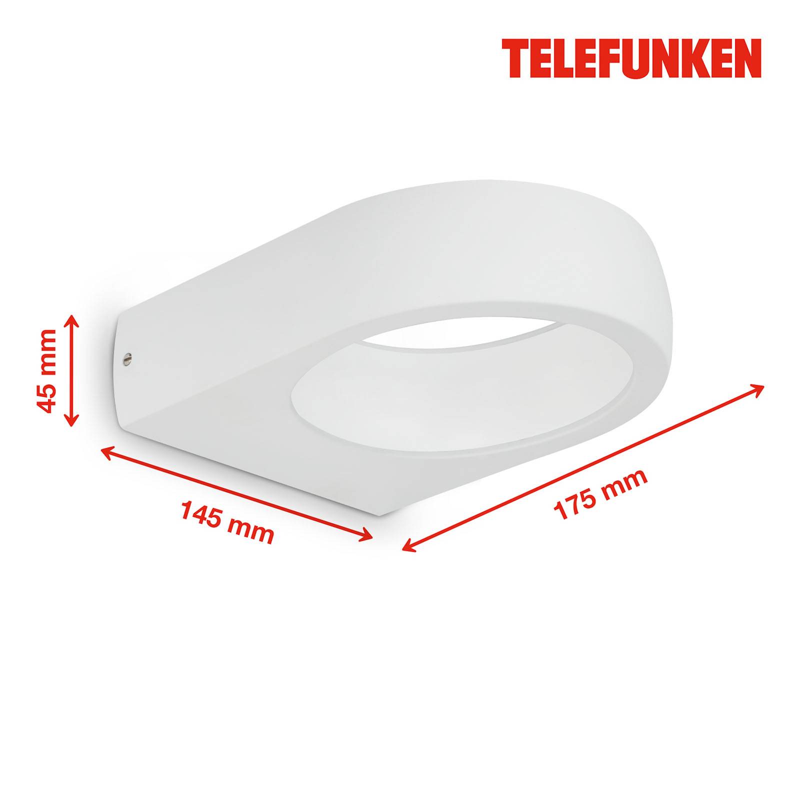 Telefunken Puka LED-Außenwandleuchte, weiß von Telefunken