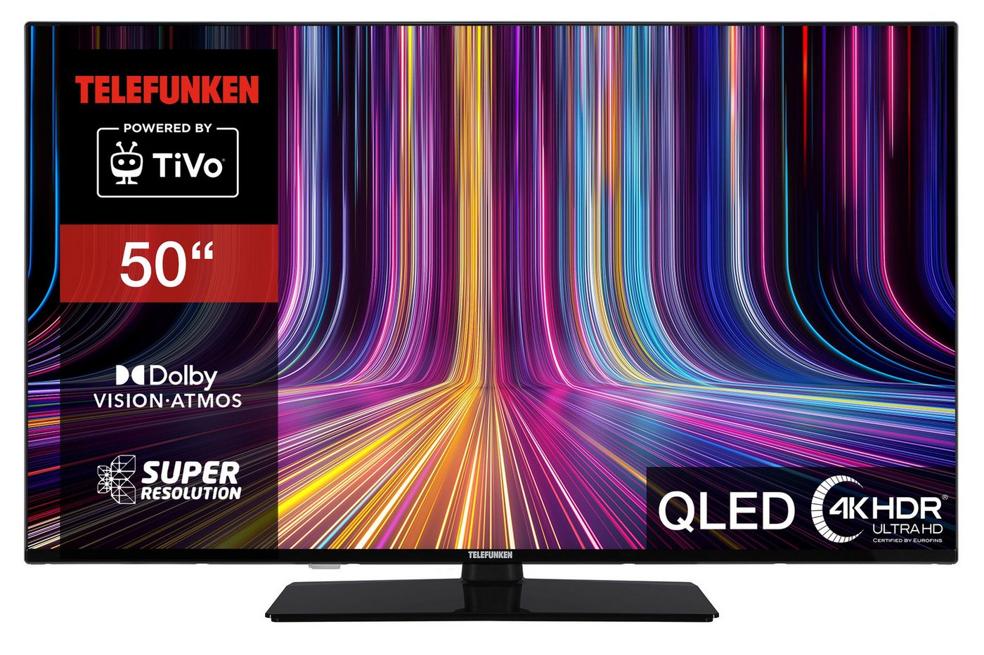 Telefunken QU50TO750MA QLED-Fernseher (126 cm/50 Zoll, 4K Ultra HD, Smart TV powered by TiVo, 4K UHD QLED, HDR Dolby Vision, Triple-Tuner) von Telefunken